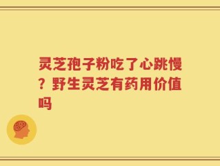 灵芝孢子粉吃了心跳慢？野生灵芝有药用价值吗