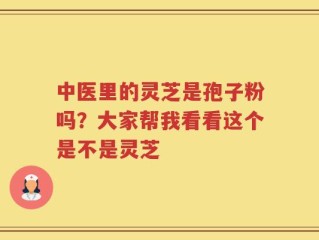 中医里的灵芝是孢子粉吗？大家帮我看看这个是不是灵芝