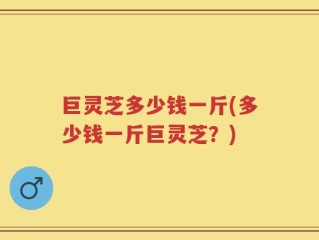 巨灵芝多少钱一斤(多少钱一斤巨灵芝？)