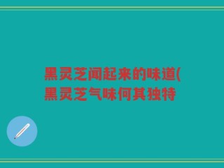 黑灵芝闻起来的味道(黑灵芝气味何其独特