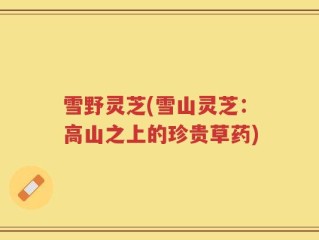 雪野灵芝(雪山灵芝：高山之上的珍贵草药)