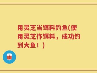 用灵芝当饵料钓鱼(使用灵芝作饵料，成功钓到大鱼！)
