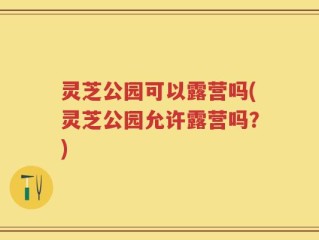 灵芝公园可以露营吗(灵芝公园允许露营吗？)