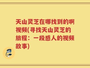 天山灵芝在哪找到的啊视频(寻找天山灵芝的旅程：一段感人的视频故事)