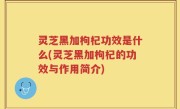 灵芝黑加枸杞功效是什么(灵芝黑加枸杞的功效与作用简介)