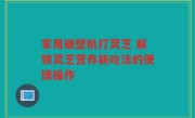 家用破壁机打灵芝 解锁灵芝营养新吃法的便捷操作