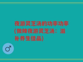 夜游灵芝汤的功率功率(微辣夜游灵芝汤：滋补养生佳品)