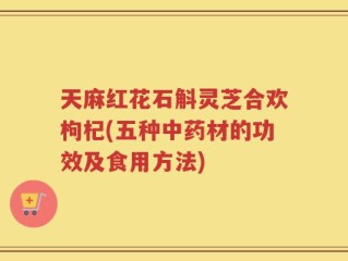 天麻红花石斛灵芝合欢枸杞(五种中药材的功效及食用方法)