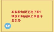 石斛粉加灵芝孢子粉？铁皮石斛苗床上长菌子怎么办