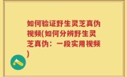 如何验证野生灵芝真伪视频(如何分辨野生灵芝真伪：一段实用视频)