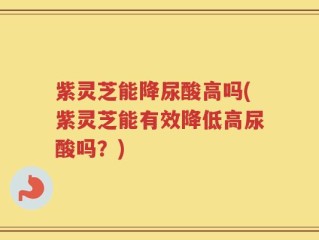 紫灵芝能降尿酸高吗(紫灵芝能有效降低高尿酸吗？)