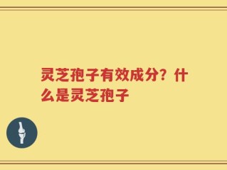灵芝孢子有效成分？什么是灵芝孢子