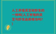 人工养殖灵芝和野生的一样吗(人工养殖的灵芝与野生品质相当吗？)