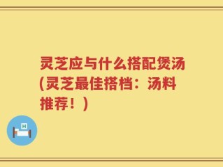 灵芝应与什么搭配煲汤(灵芝最佳搭档：汤料推荐！)