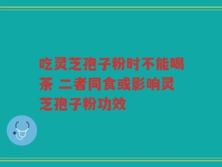 吃灵芝孢子粉时不能喝茶 二者同食或影响灵芝孢子粉功效