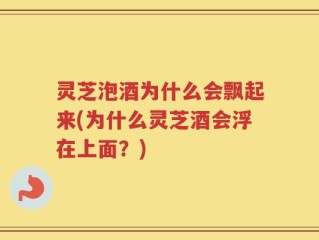 灵芝泡酒为什么会飘起来(为什么灵芝酒会浮在上面？)