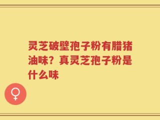 灵芝破壁孢子粉有腊猪油味？真灵芝孢子粉是什么味