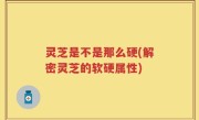 灵芝是不是那么硬(解密灵芝的软硬属性)