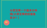 小灵芝草一个值多少块钱(小灵芝草的价值是多少？)