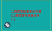 二两灵芝能泡多少斤酒(二两灵芝可泡酒几斤？)