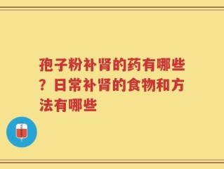 孢子粉补肾的药有哪些？日常补肾的食物和方法有哪些