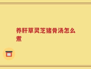 养肝草灵芝猪骨汤怎么煮