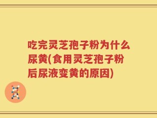 吃完灵芝孢子粉为什么尿黄(食用灵芝孢子粉后尿液变黄的原因)