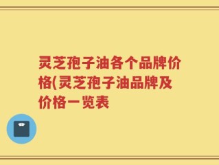 灵芝孢子油各个品牌价格(灵芝孢子油品牌及价格一览表