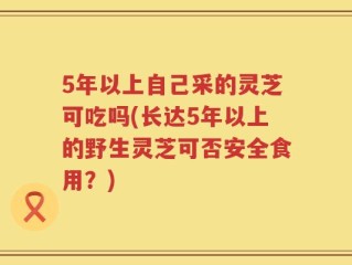 5年以上自己采的灵芝可吃吗(长达5年以上的野生灵芝可否安全食用？)