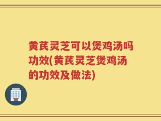 黄芪灵芝可以煲鸡汤吗功效(黄芪灵芝煲鸡汤的功效及做法)