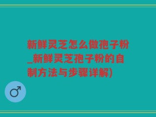 新鲜灵芝怎么做孢子粉_新鲜灵芝孢子粉的自制方法与步骤详解)