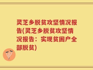 灵芝乡脱贫攻坚情况报告(灵芝乡脱贫攻坚情况报告：实现贫困户全部脱贫)