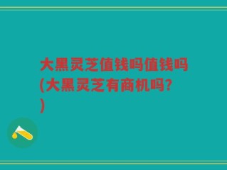 大黑灵芝值钱吗值钱吗(大黑灵芝有商机吗？)