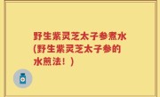野生紫灵芝太子参煮水(野生紫灵芝太子参的水煎法！)