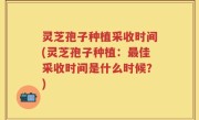 灵芝孢子种植采收时间(灵芝孢子种植：最佳采收时间是什么时候？)