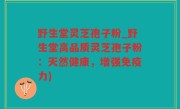 野生堂灵芝孢子粉_野生堂高品质灵芝孢子粉：天然健康，增强免疫力)