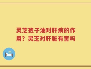 灵芝孢子油对肝病的作用？灵芝对肝脏有害吗