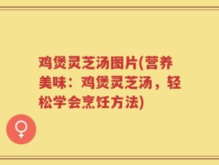 鸡煲灵芝汤图片(营养美味：鸡煲灵芝汤，轻松学会烹饪方法)