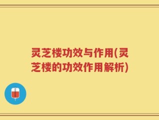 灵芝楼功效与作用(灵芝楼的功效作用解析)