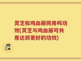 灵芝和鸡血藤同用吗功效(灵芝与鸡血藤可共用达到更好的功效)