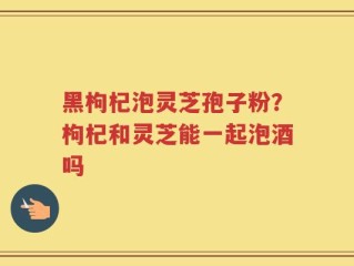 黑枸杞泡灵芝孢子粉？枸杞和灵芝能一起泡酒吗