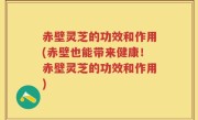赤壁灵芝的功效和作用(赤壁也能带来健康！赤壁灵芝的功效和作用)