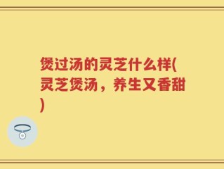 煲过汤的灵芝什么样(灵芝煲汤，养生又香甜)