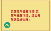 灵芝能与鹿茸泡酒(灵芝与鹿茸泡酒，道出天然饮品好滋味)