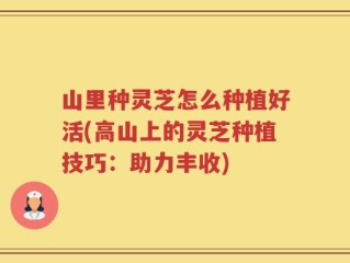 山里种灵芝怎么种植好活(高山上的灵芝种植技巧：助力丰收)