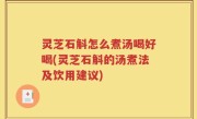 灵芝石斛怎么煮汤喝好喝(灵芝石斛的汤煮法及饮用建议)