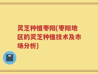 灵芝种植枣阳(枣阳地区的灵芝种植技术及市场分析)