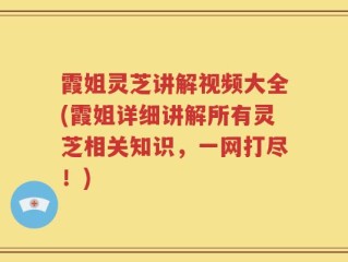 霞姐灵芝讲解视频大全(霞姐详细讲解所有灵芝相关知识，一网打尽！)