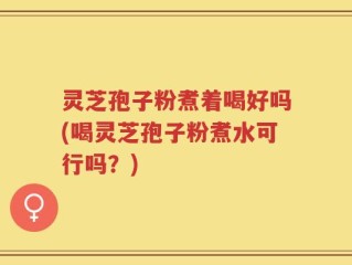 灵芝孢子粉煮着喝好吗(喝灵芝孢子粉煮水可行吗？)