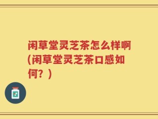 闲草堂灵芝茶怎么样啊(闲草堂灵芝茶口感如何？)